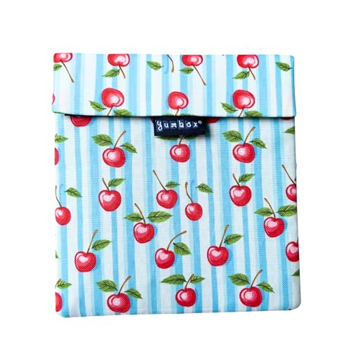 Yumbox Insulated Reusable Sandwich & Snack Bags - Cherry Stripe