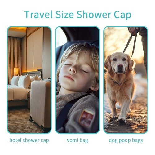 Disposable Shower Caps - 100pcs Waterproof Hair Covers, 20.5"