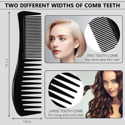 SIMPOR Detangling Hair Comb - Double Sided Wide & Fine Tooth Comb