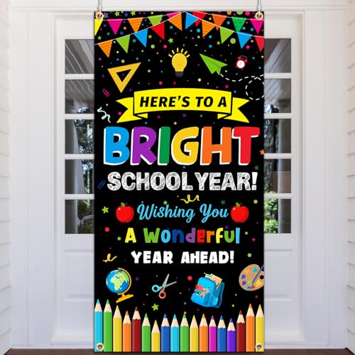 Welcome Back to School Banner - 71x43 Inch Door Cover Decoration