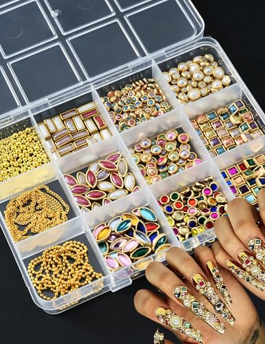 OPMADM Set of 1 Bangle Nail Charms & Gems for Nails - Luxury 3D Nail Art