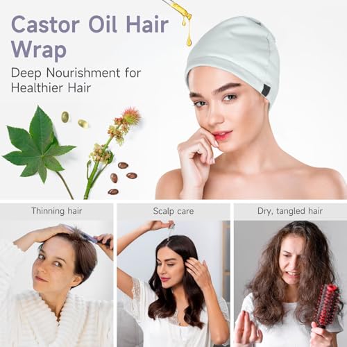Paw Legend Reusable Castor Oil Hair Pack Wrap for Overnight Treatment