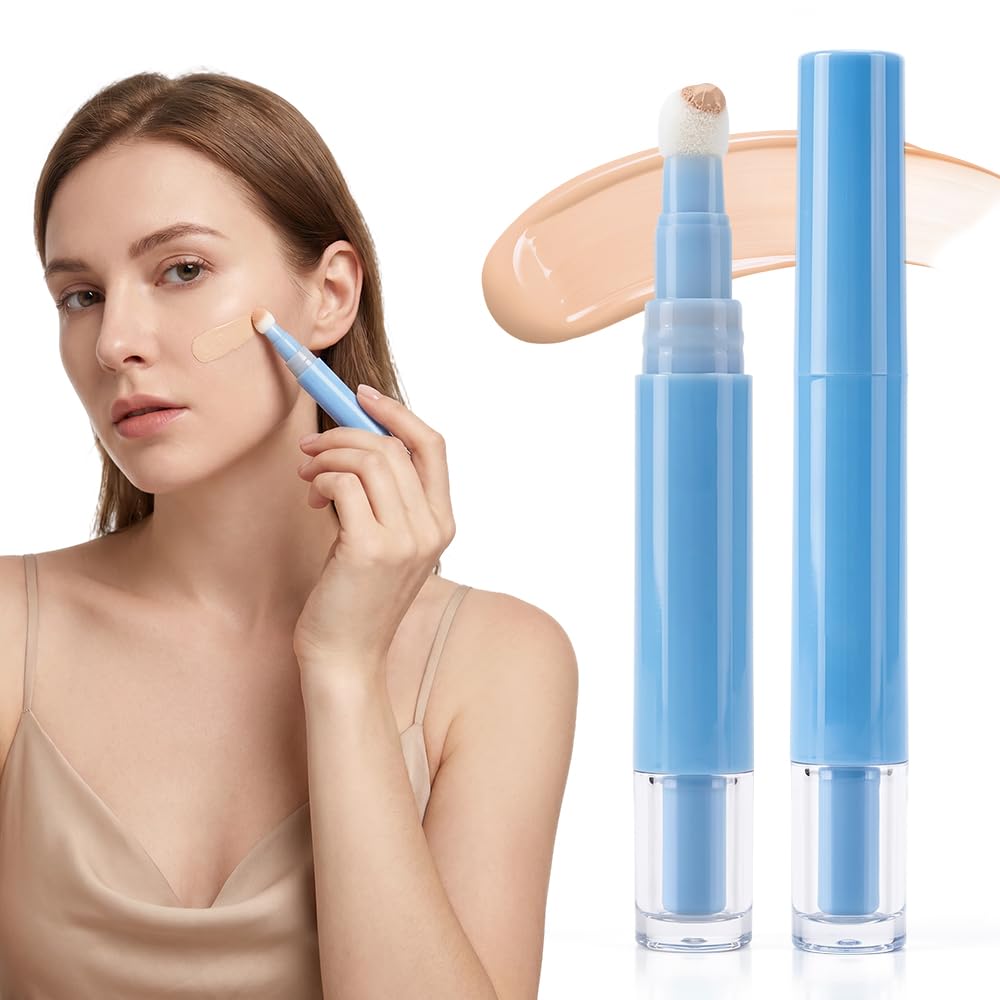 Liquid Foundation & Eye Concealer Pen - High Coverage, 24-Hour Long-Lasting | Shade 03 Beige