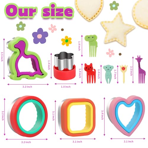 32-Piece Sandwich Cutter & Sealer Set for Fun Lunches