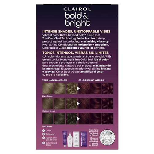 Clairol Bold & Bright Permanent Hair Dye R6 Intense True Red