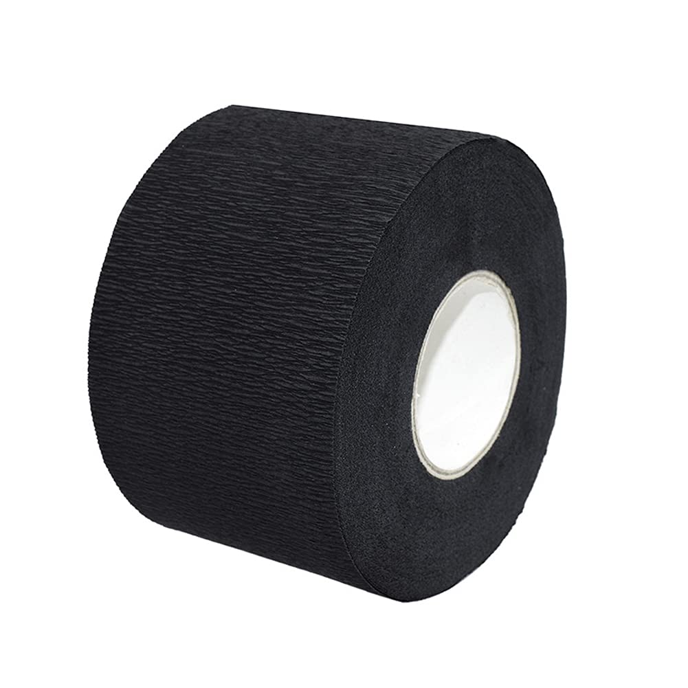 Professional Disposable Barber Neck Paper - 100 Pcs Roll | Black Waterproof Stretchy Neck Strips for Salon Haircuts