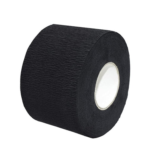 Professional Disposable Barber Neck Paper - 100 Pcs Roll | Black Waterproof Stretchy Neck Strips for Salon Haircuts