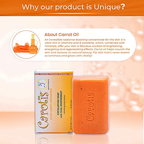 Carotis Vitamin A Exfoliating Soap 200g Pack of 2 - Brightening & Gentle Cleanser