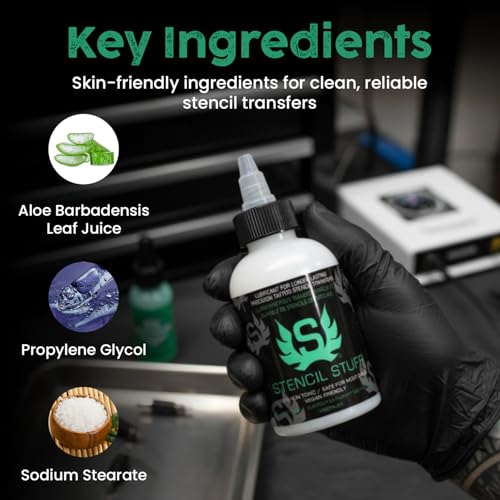 Stencil Stuff Tattoo Stencil Transfer Gel ? 4oz Tattoo Stencil Transfer Solution ? Vegan-Friendly Stencil Gel ? Fast-Drying and Long-Lasting ? Clean and Easy Application
