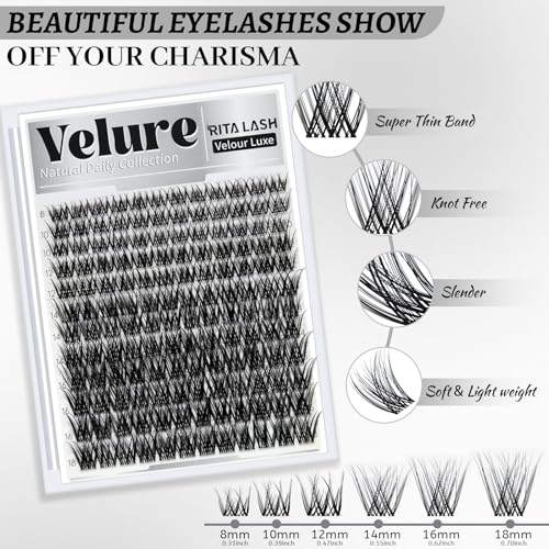 RITALASH Velure Lash Clusters Kit - DIY Wispy Eyelash Extension Set