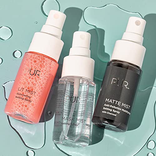 PÜR X Care Facial Mist Kit - Hydrating Makeup Gift Set, 3-Piece