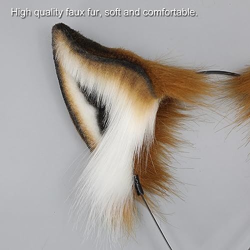 Faux Fur Wolf Fox Ears Headband - Cosplay & Party Accessory