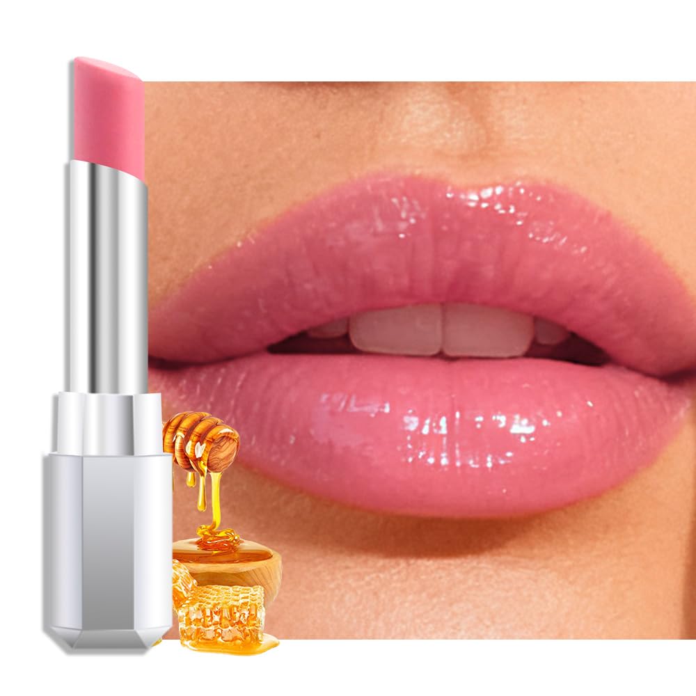 Brown Honey Lipstick | Tinted Moisturizing Lip Balm for Dry Lips - Vegan Hydrating Gloss, Sheer Lightweight Makeup, 1Pc