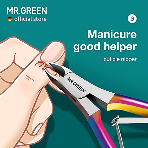 MR.GREEN Colored Titanium Cuticle Nippers - Precision Nail Clippers