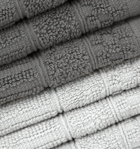 PH Pleasant Home 12-Pack 100% Cotton Wash Cloths - 509 GSM, 12" x 12"