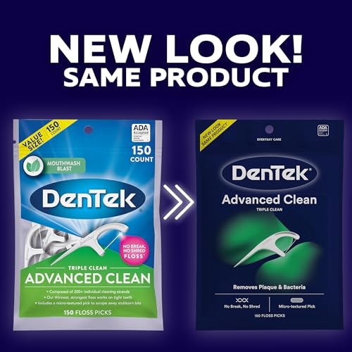 DenTek Advanced Clean Floss Picks, 150 Count, Mint Flavor