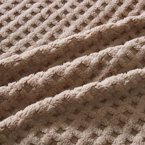 Lightweight Fleece Throw Blanket - 50x60 Inches, Soft 3D Jacquard