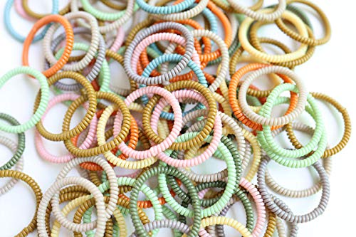 Spiral Hair Ties - 100 Pcs No Crease Elastic Coils for All Hair Types