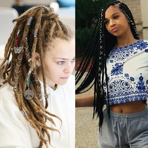 Silver Large Hair Strings for Braids Dreadlocks Hair Wraps Party Decorations 5M