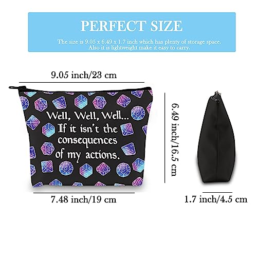 Canvas Dice Pouch for RPG Gamers - 3D Printed Makeup Bag