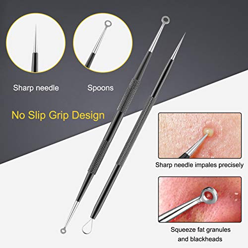 Boxoyx 10-Piece Stainless Steel Pimple Popper & Blackhead Remover Kit