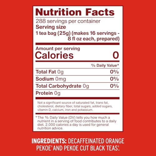 Luzianne Unsweetened Decaf Iced Tea Bags, 18ct Gallon Size