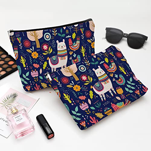 Givotin Waterproof Canvas Makeup Bag - Alpaca Navy Cosmetic Pouch