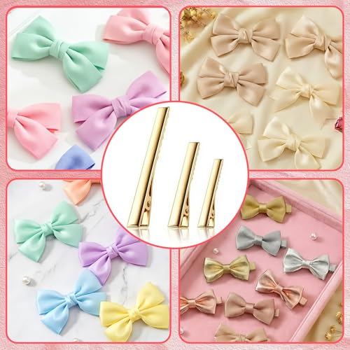 30-Pack Golden Alligator Hair Clips - 3 Sizes for Styling & Crafts
