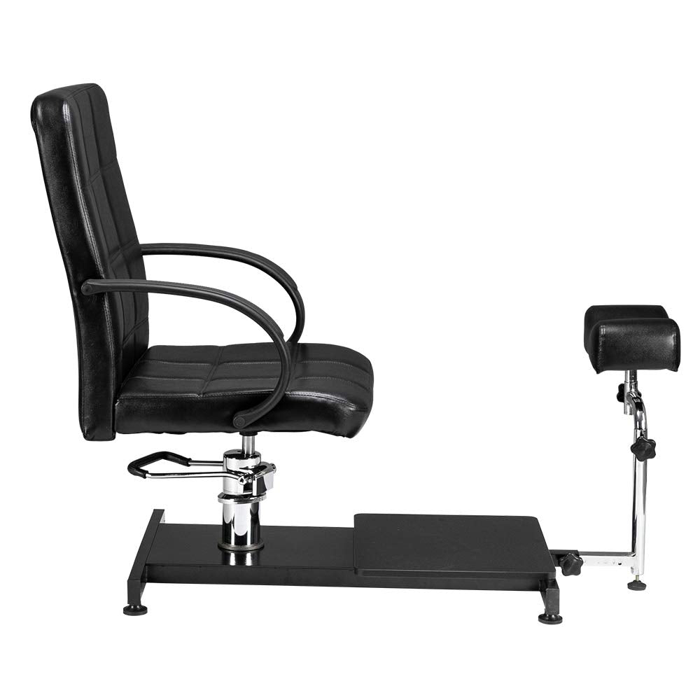 mefeir Pedicure Chair, Pedicure Station Unit with Hydraulic Seat & Foot Rest, Foot Spa Massage Station Nail Tech Furniture, Perfect for Beauty Salon Home Use(Black)