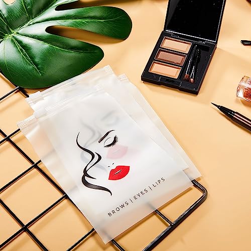 100 Pack Mini Cosmetic Zipper Bags - 4x6 Inch Waterproof Makeup Storage Pouch