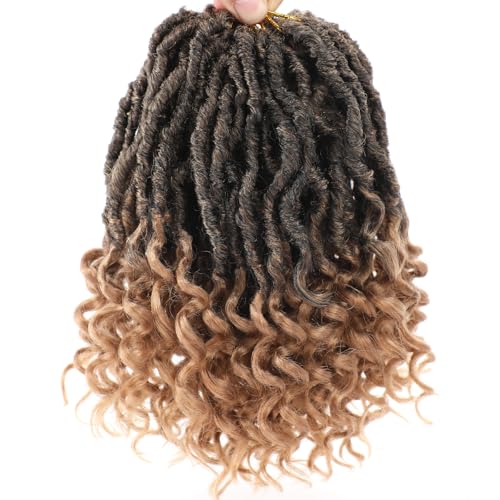 XTREND 10 Inch Faux Locs Crochet Hair, Pre-looped Goddess Locs - 7 Packs