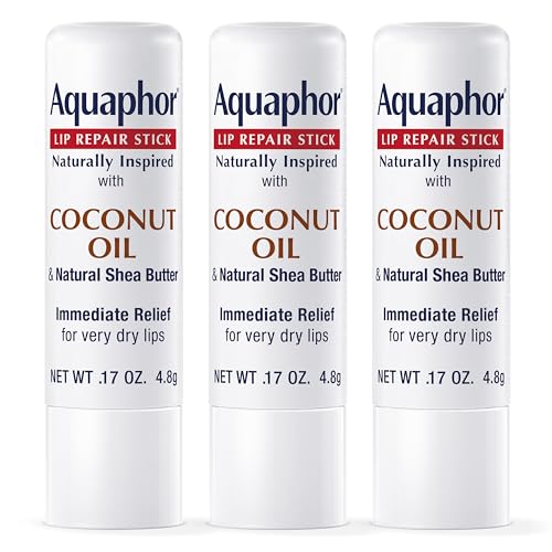 Aquaphor Naturally Inspired Lip Repair Stick with Coconut Oil - 3 Pack
