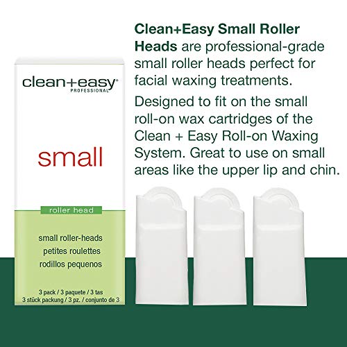 Clean + Easy Small Wax Roller Heads - 3 Pack for Smooth Hair Removal