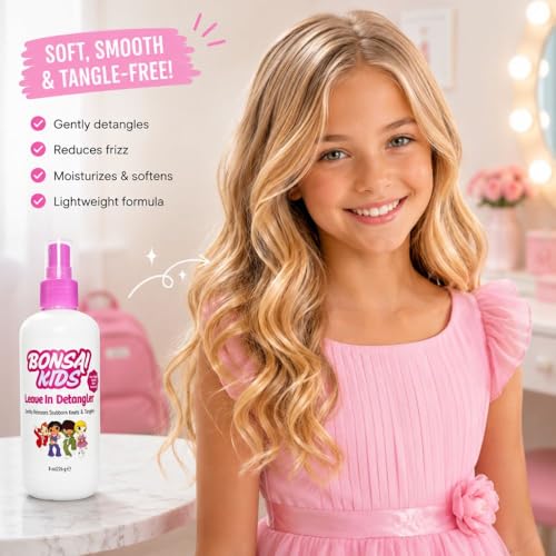 Bonsai Kids Leave-In Hair Detangler Spray – Gentle Conditioning for Children