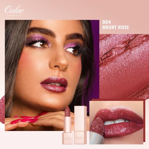 Oulac 2PCS Shimmer Lipstick Set - Vegan Hydrating Lip Balm