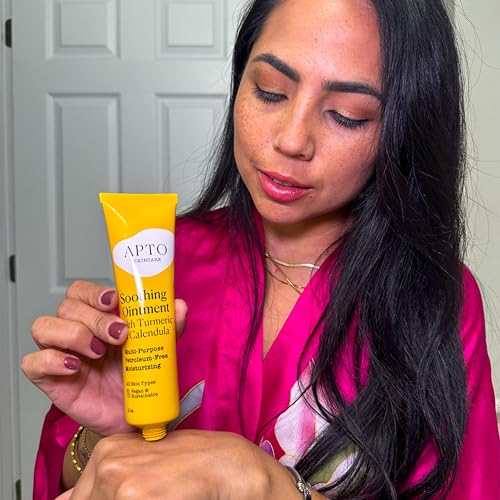 APTO Soothing Ointment with Turmeric & Calendula - Ultra Moisturizing Barrier Cream for Dry Skin, Lips & Face, 3 oz