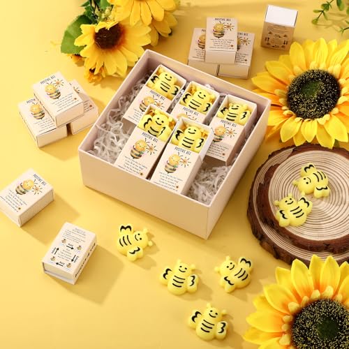 Bee Stress Balls Gift Set - 12 Positive Inspirational Toys with Boxes