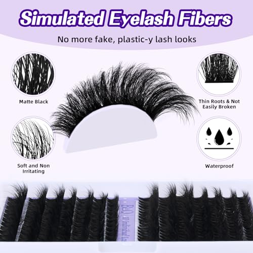 Dramatic 3D Fluffy Lash Clusters Kit - 10-18MM Volume Lashes