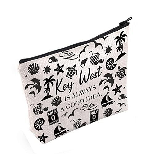 Key West Is Always Cosmetic Bag - POFULL Florida Summer Gift