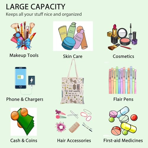 FOTAP NYC Trip Makeup Bag - New York Souvenir & Housewarming Gift, NY TOTE