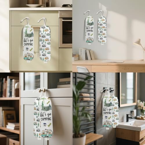 Reusable Grocery Bag Holder - Wall-Mounted Storage Organizer