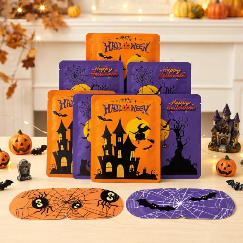 Bonuci 30 Pcs Halloween Steam Eye Masks - Disposable Heating Eye Masks for Relaxation