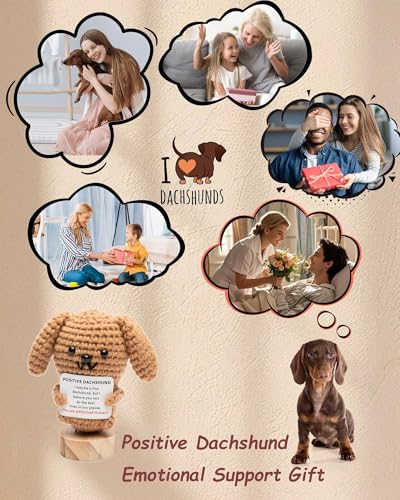 Adorable Crochet Dachshund Doll for Emotional Support | Handmade Gift