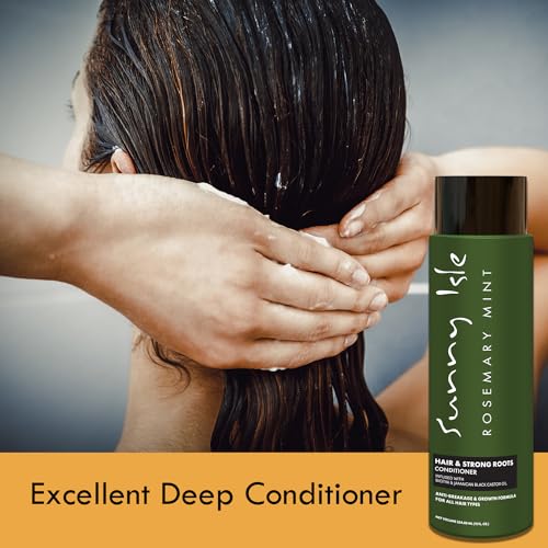 Rosemary Mint Shampoo & Conditioner Set - Anti-Breakage Growth Formula with Biotin & Jamaican Black Castor Oil | 2 x 12oz