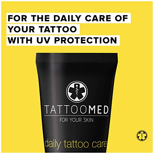 TattooMed Daily Tattoo Care with UV Protection - 100ml Vegan Aftercare for Vibrant Tattoos
