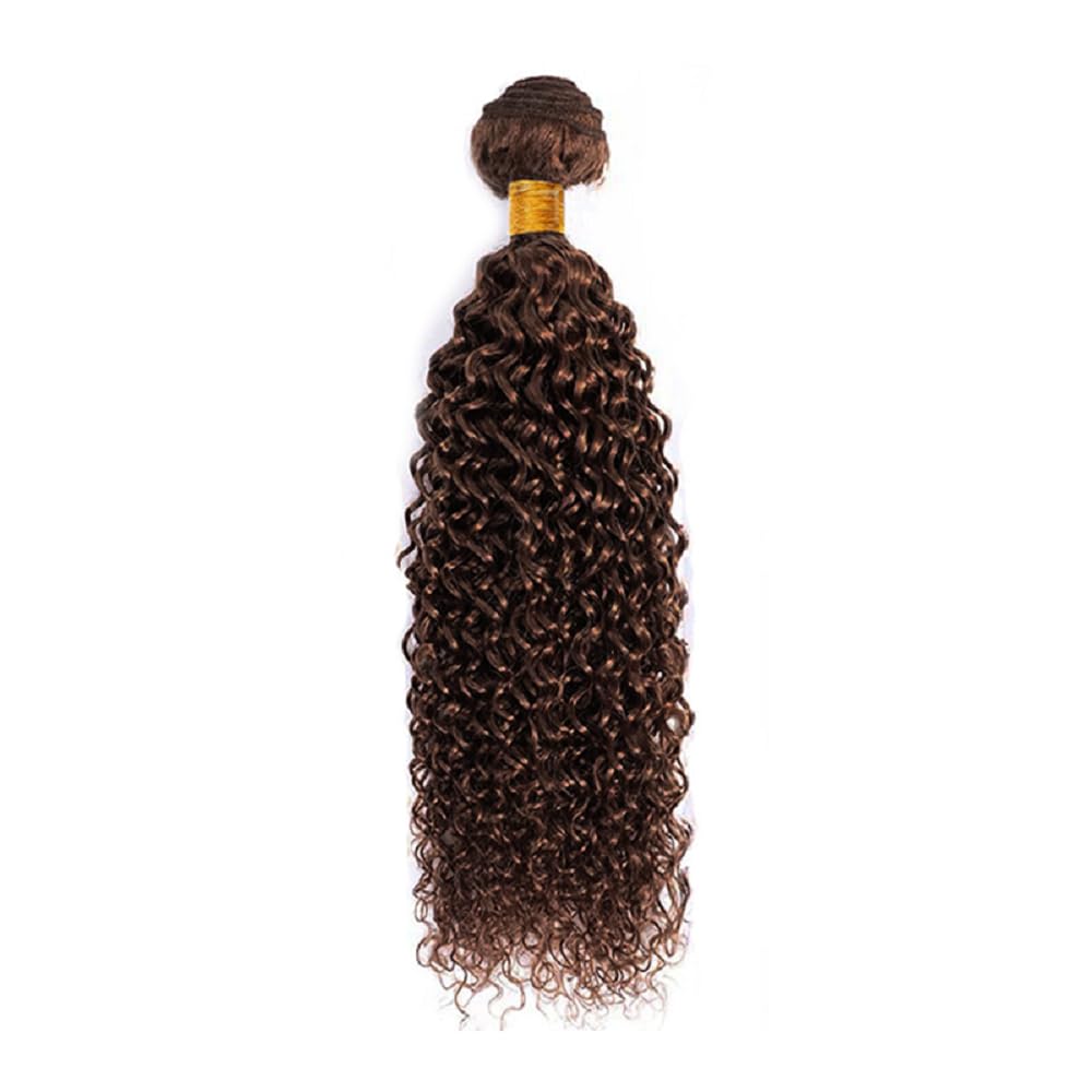 Brown Bundles Color 4 Kinky Curly Bundles 20 inch Light Brown Human Hair Bundle #4 Wet and Wavy Bundle
