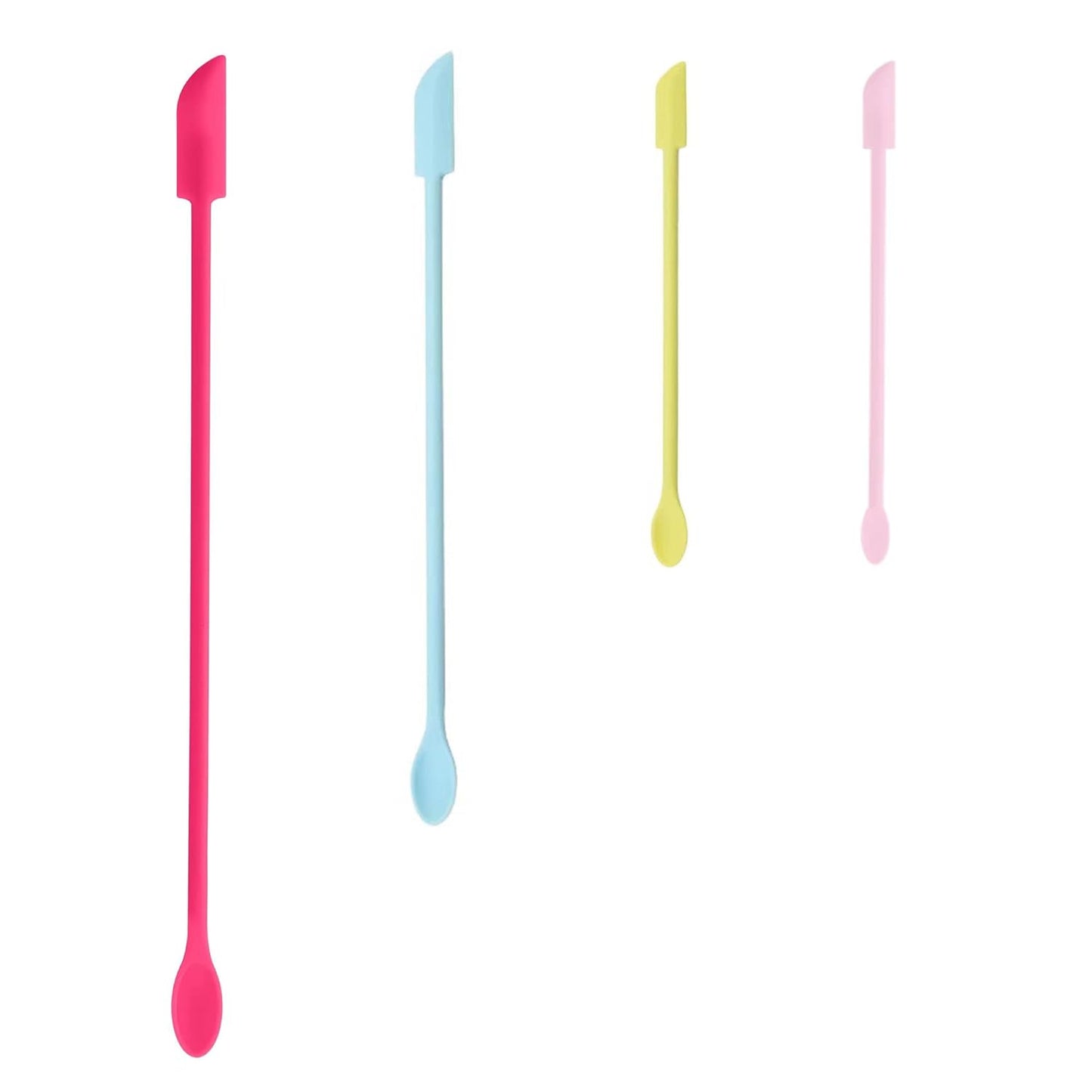 Mini Beauty Spatula Set - 4 Pcs Tiny Spatulas for Cosmetics, Lotion, and Makeup | Ideal for Jars and Waxing