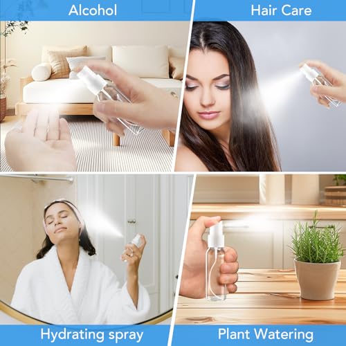 Zoizocp 2oz Fine Mist Spray Bottles - 12 Pack Refillable Travel Containers