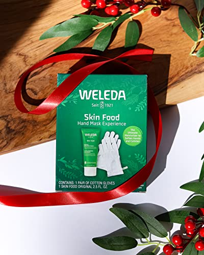 Weleda Skin Food Hand Mask Treatment Set with Cotton Gloves