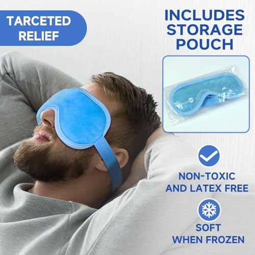 Cooling Gel Face Mask & Eye Mask for Migraine Relief